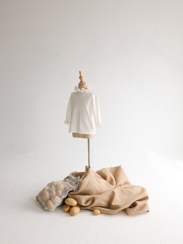 14 CAMISA FAROL viyela m/l rematada con puntillita