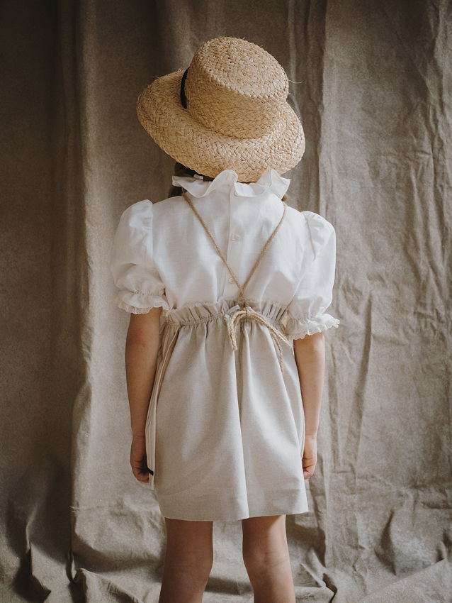 DELANTAL PACA coton tostado y escocés