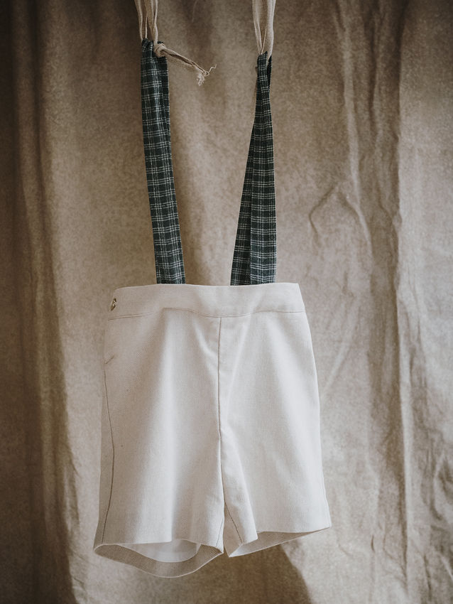 BERMUDAS COTTON TOSTADO CON TIRANTES ESCOCÉS PV